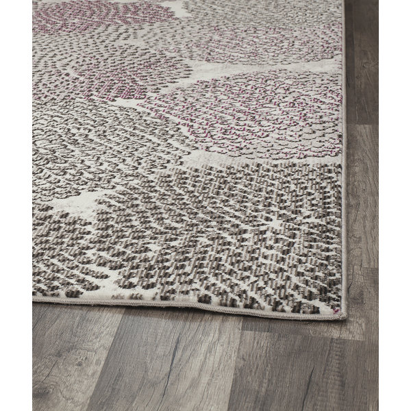 CosmoLiving by Cosmopolitan Lush Geometric Gray Area Rug Wayfair
